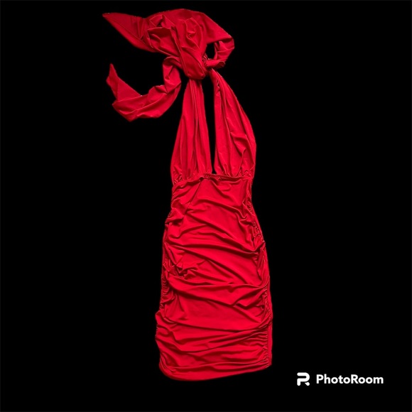 NWOT Dreamgirl Red Dress, Halter Backless, Size Small - Picture 5 of 7